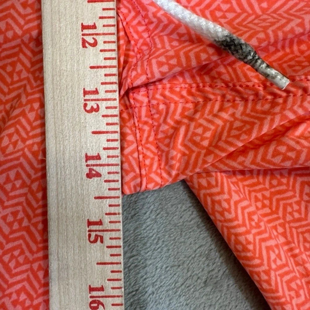 J.Crew Mens XXL Orange Geometric Econyl Regenerated Nylon Swim Trunks 6 Inch